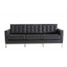 FLOR (T) sofa, 3 seater, black synthetic leather