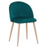 Cadeira VELVET NEW, base de metal, tecido veludo verde 56