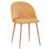 Cadeira VELVET NEW, base de metal, tecido veludo amarelo mostarda 42