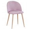 Cadeira VELVET NEW, base de metal, tecido veludo rosa 25