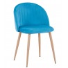 Cadeira VELVET NEW, base de metal, tecido veludo turquesa 59