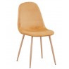 Cadeira EPOQUE NEW, base de metal, veludo amarelo mostarda 42