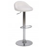 ALIVERI bar stool, chromed, white synthetic leather