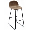 MOSS NEW bar stool, metal, dark brown synthetic leather