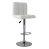 MIAMI (M) bar stool, chromed, white synthetic leather