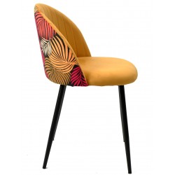 FLORAL chair, metal, yellow...