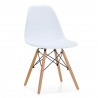 TOWER PP (SU) chair, wood, white polypropylene