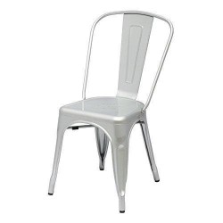 TOL chair, steel, silver grey