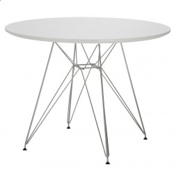 STAR table, chromed, white...