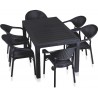 MIJAS table, black polypropylene, 150x90 cms