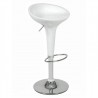 AUSTIN (M) bar stool, chromed, white abs
