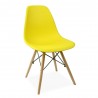 Cadeira TOWER PP, madeira, polipropileno amarelo