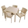 MIJAS table, cappuccino polypropylene, 90x90 cms