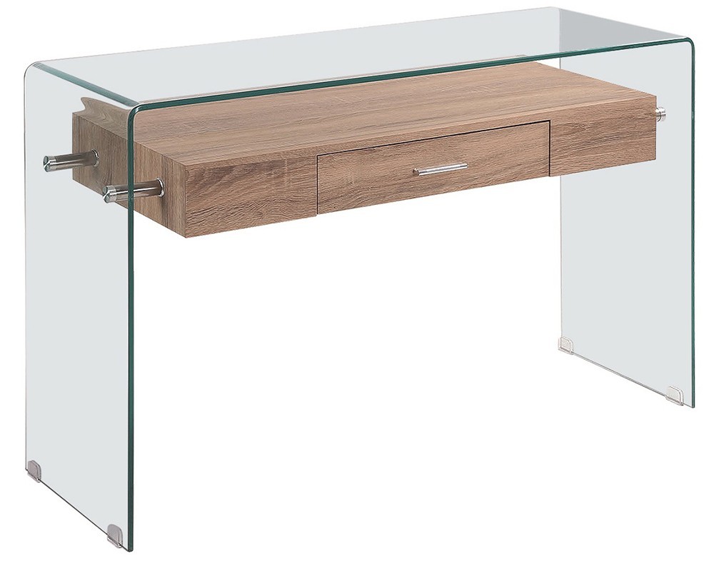 Consola MARILYN, madera, cristal, 120×40 cms