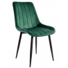 YUCCA chair, black metal, upholstered in green velvet