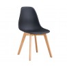 Cadeira MARAIS, madeira, polipropileno preto