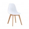 Cadeira MARAIS, madeira, polipropileno branco