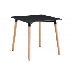 Mesa TOL, acero, negra, madera, 160x80 cms