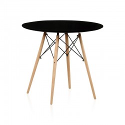 TOWER table, wooden base,...