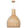 Lámpara SAMOA, colgante, pantalla de bambú natural trenzado