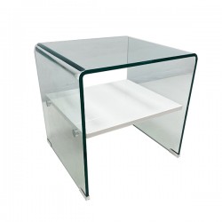 CORIN table, curved glass,...