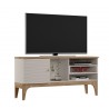 Mueble TV VENEZA, blanco roto y cedro, 136 cms.