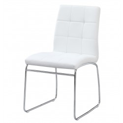 BERTA chair, chromed, white...