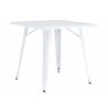 Mesa TOL EK LIMITED, acero, blanca, 80x80 cms