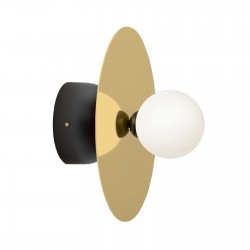GRUND wall lamp, golden and...