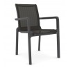 NEPTUNO armchair, stackable, polypropylene and anthracite batyline