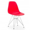 Cadeira TOWER (SU), cromada, polipropileno vermelho