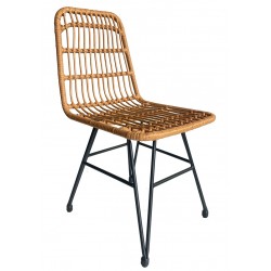 Silla BRUNEI, metal, ratán...