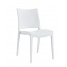 Silla CAPRI, apilable, tratamiento anti UV, polipropileno blanco