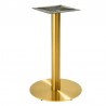 Base de mesa BOMBAY 72DO, acero inoxidable, dorada, base de acero de 8 mm. 45 cms de diámetro, altura 72 cms