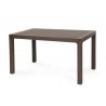 Table TROPICAL, rattan, chocolate brown polypropylene, 140x80 cms