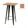 TOL table, high, steel, wood, black, 60x60 cms