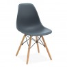 Cadeira TOWER PP, madeira, polipropileno cinza dark