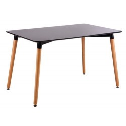 NURY table, wood, black...