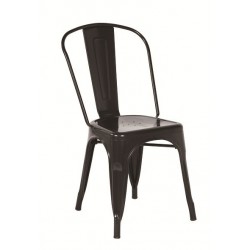 Cadeira TOL, aço, preta