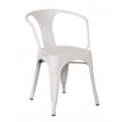 TOL MAR armchair, steel, white