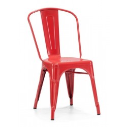Cadeira TOL, aço, vermelho