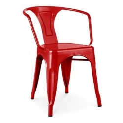 TOL MAR armchair, steel, red