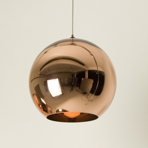Lámpara HUGO, colgante, cristal, color cobre, 30 cms de diámetro
