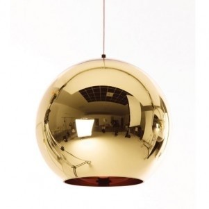 Lámpara HUGO, colgante, cristal, dorada, 40 cms de diámetro