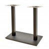 Base de mesa BEVERLY, retangular, tubo quadrado, preta, base de 70 x 40 cms, altura 72 cms